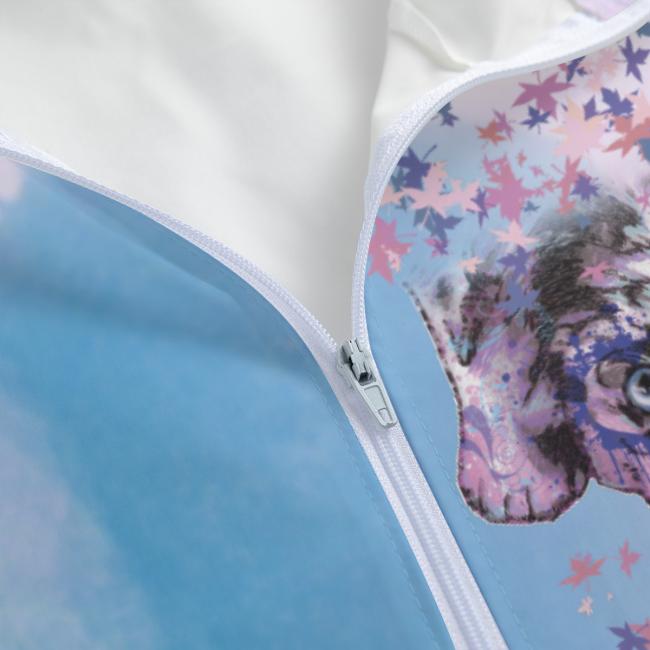 Preview: Leichte Regenjacke  Aussie – Popart Hundemotiv, 100 % Polyester, Unisex, Mix, Mischling, Australian Shepherd